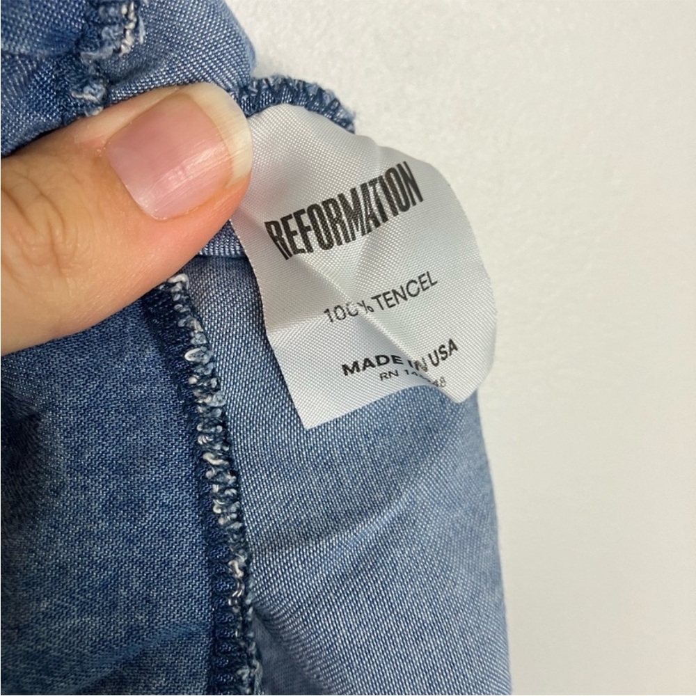 Reformation Blue "Clover" Pants/Slacks - Picture 8 of 9